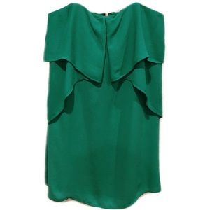 BCBG Runway Silk Chiffon Mini Strapless Dress